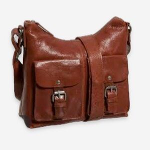 Spikes & Sparrow Cognac Leather Crossbody Bag